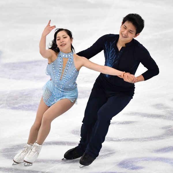Japan's Riku Miura and Ryuichi Kihar in action during the pairs short programme. Japan's Riku Miura and Ryuichi Kihar in action during the pairs short programme. - Sputnik International