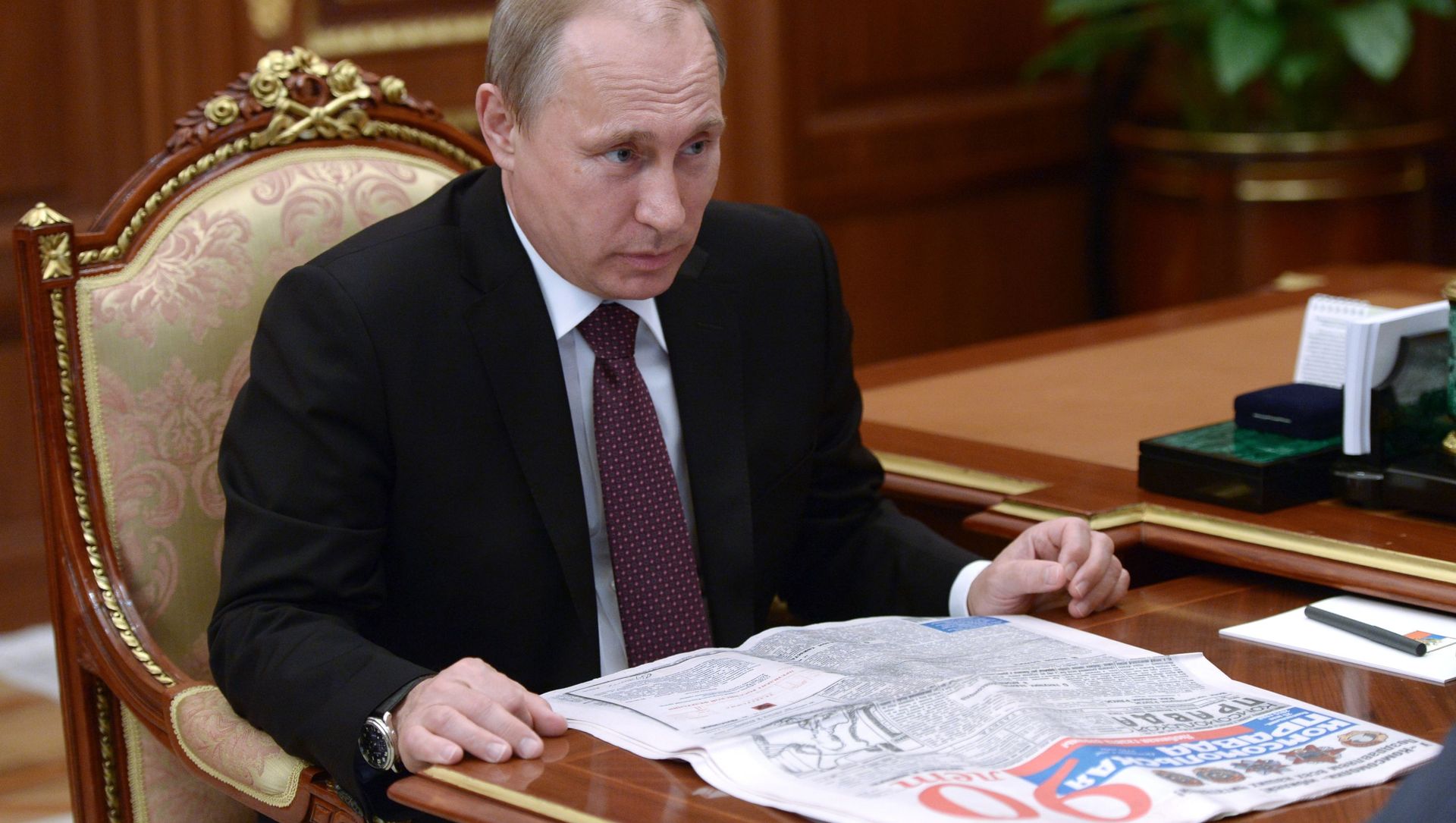 President Vladimir Putin during his meeting with Komsomolskaya Pravda Editor-in-Chief Vladimir Sungorkin in the Kremlin President Vladimir Putin during his meeting with Komsomolskaya Pravda Editor-in-Chief Vladimir Sungorkin in the Kremlin - Sputnik International, 1920, 30.03.2021