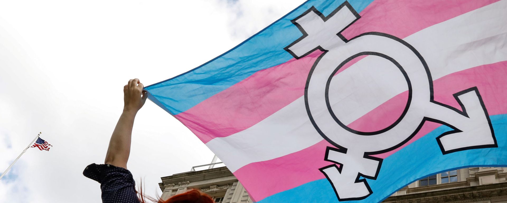 FILE PHOTO: A person holds up a flag during rally to protest the Trump administration's reported transgender proposal to narrow the definition of gender to male or female at birth, at City Hall in New York City, U.S., October 24, 2018. FILE PHOTO: A person holds up a flag during rally to protest the Trump administration's reported transgender proposal to narrow the definition of gender to male or female at birth, at City Hall in New York City, U.S., October 24, 2018. - Sputnik International, 1920, 07.04.2021