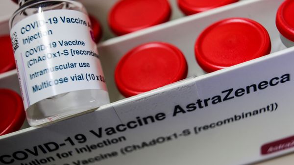 A vial with the AstraZeneca's coronavirus disease (COVID-19) vaccine is pictured in Berlin, Germany, March 16, 2021.  - Sputnik International