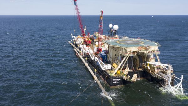 Nord Stream 2 Vessel Castoro 10 doing a AWTI in the Baltic Sea close to Ruegen (11.08.19) - Sputnik International