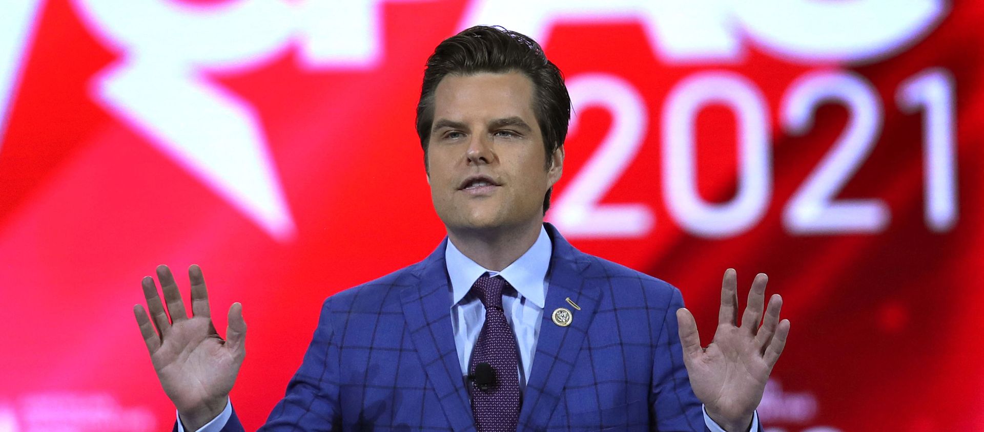 Rep. Matt Gaetz (R-FL) addresses the Conservative Political Action Conference being held in the Hyatt Regency on February 26, 2021 in Orlando, Florida. Joe Raedle/Getty Images/AFP (Photo by JOE RAEDLE / GETTY IMAGES NORTH AMERICA / Getty Images via AFP) Rep. Matt Gaetz (R-FL) addresses the Conservative Political Action Conference being held in the Hyatt Regency on February 26, 2021 in Orlando, Florida. Joe Raedle/Getty Images/AFP (Photo by JOE RAEDLE / GETTY IMAGES NORTH AMERICA / Getty Images via AFP) - Sputnik International, 1920, 10.04.2021