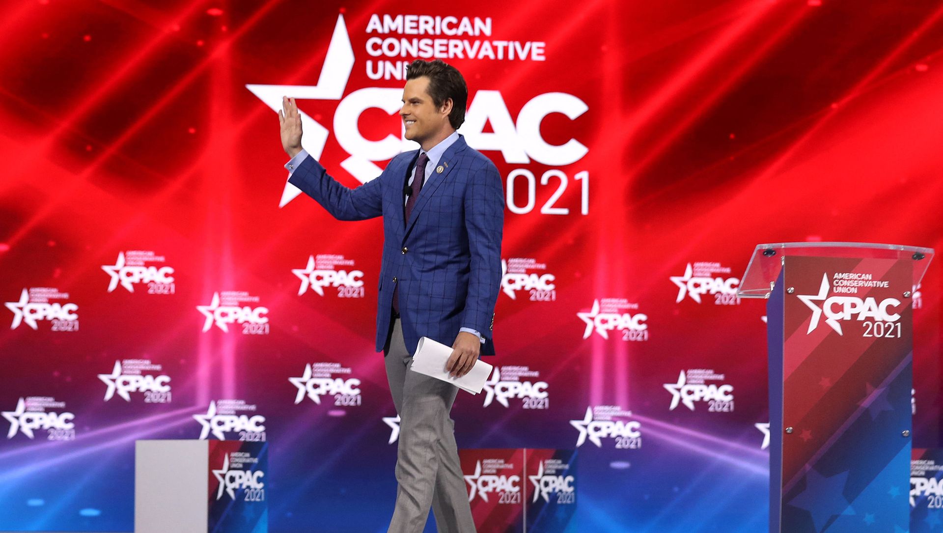 Rep. Matt Gaetz (R-FL) addresses the Conservative Political Action Conference being held in the Hyatt Regency on February 26, 2021 in Orlando, Florida. Joe Raedle/Getty Images/AFP (Photo by JOE RAEDLE / GETTY IMAGES NORTH AMERICA / Getty Images via AFP) Rep. Matt Gaetz (R-FL) addresses the Conservative Political Action Conference being held in the Hyatt Regency on February 26, 2021 in Orlando, Florida. Joe Raedle/Getty Images/AFP (Photo by JOE RAEDLE / GETTY IMAGES NORTH AMERICA / Getty Images via AFP) - Sputnik International, 1920, 03.04.2021