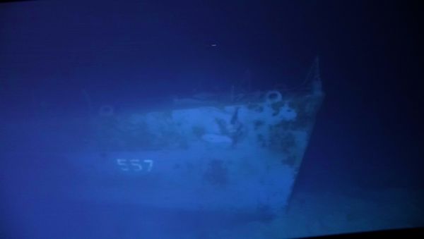 The wreck of the USS Johnston, some four miles (6.5 km) below the surface of the Leyte Gulf in the Philippines - Sputnik International