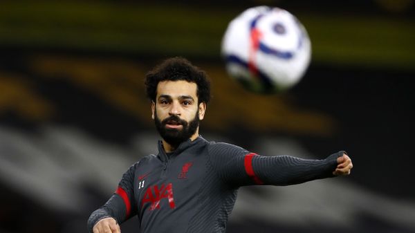Liverpool's Mohamed Salah during the warm up before the match on March 15, 2021 - Sputnik International