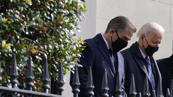 President Joe Biden and his son Hunter depart after attending Mass at Holy Trinity Catholic Church, Sunday, Jan. 24, 2021, in the Georgetown neighborhood of Washington. - Sputnik International
