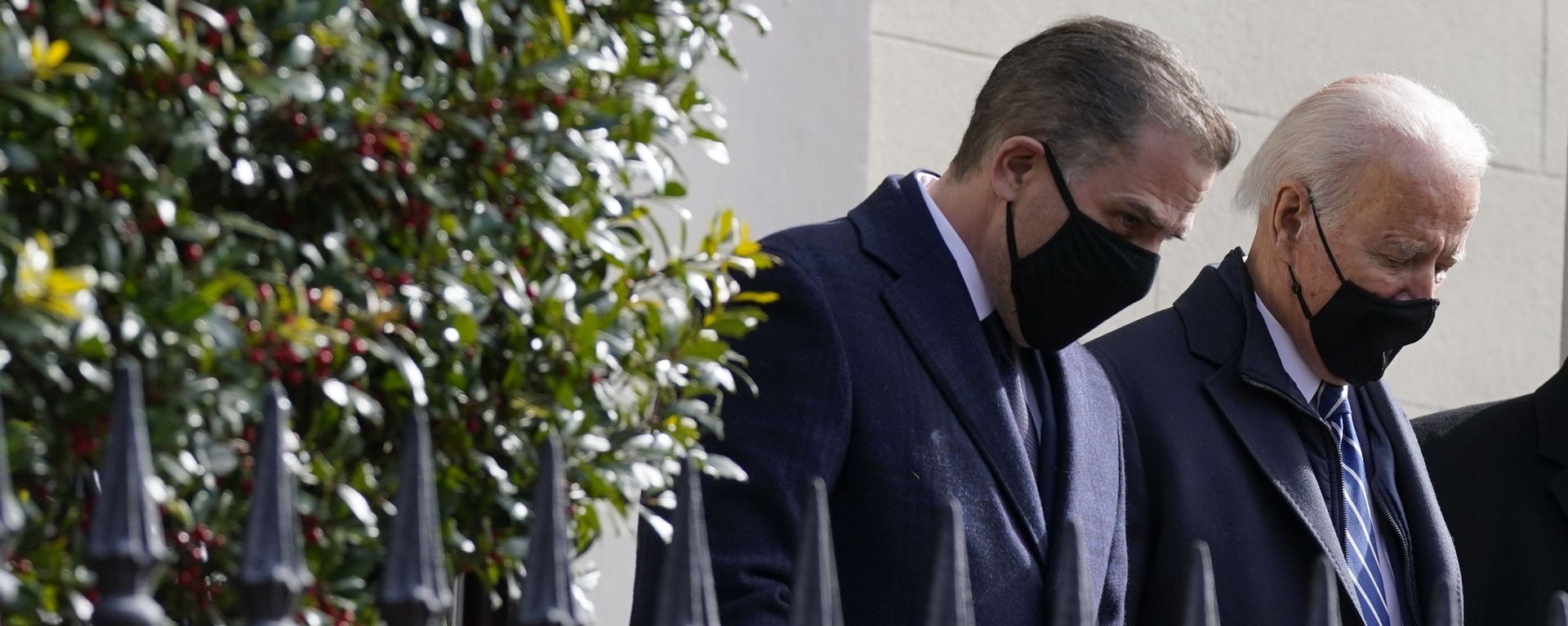 President Joe Biden and his son Hunter depart after attending Mass at Holy Trinity Catholic Church, Sunday, Jan. 24, 2021, in the Georgetown neighborhood of Washington. - Sputnik International, 1920, 23.07.2022