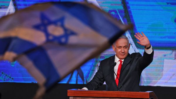 In this file photo taken on March 24, 2021, Israeli Prime Minister Benjamin Netanyahu, leader of the Likud party, addresses supporters at the party campaign headquarters in Jerusalem after the end of voting in the fourth national election in two years. - Sputnik International