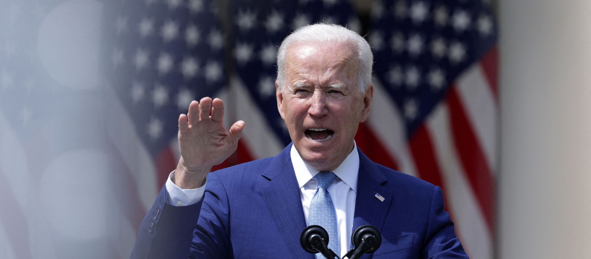 U.S. President Joe Biden speaks during an event on gun control in the Rose Garden at the White House April 8, 2021 in Washington, DC. Alex Wong/Getty Images/AFP (Photo by ALEX WONG / GETTY IMAGES NORTH AMERICA / Getty Images via AFP) U.S. President Joe Biden speaks during an event on gun control in the Rose Garden at the White House April 8, 2021 in Washington, DC. Alex Wong/Getty Images/AFP (Photo by ALEX WONG / GETTY IMAGES NORTH AMERICA / Getty Images via AFP) - Sputnik International, 1920, 09.04.2021