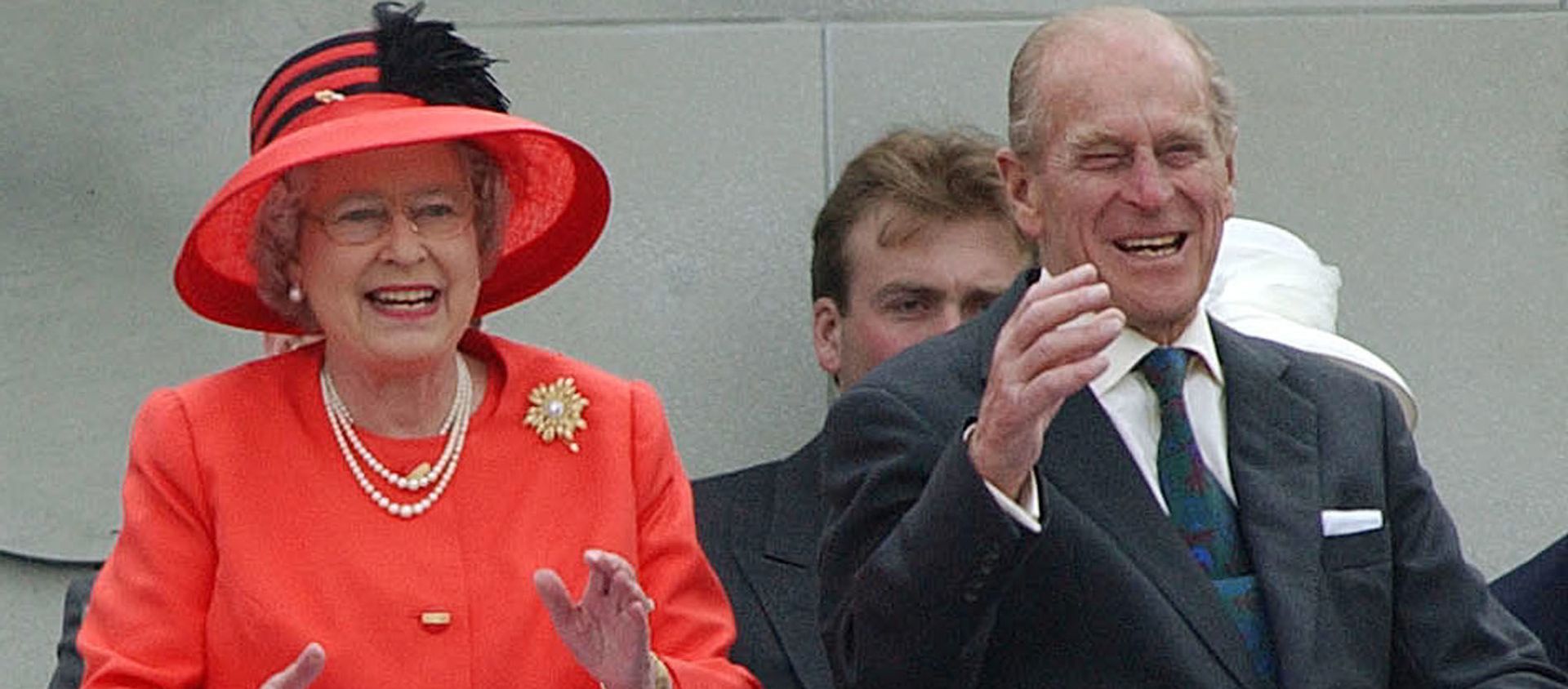 Britain's Queen Elizabeth II laughs with her husband, Prince Philip, as they watch a parade in The Mall in London Tuesday, June 4, 2002, as part of the Golden Jubilee celebrations. Britain's Queen Elizabeth II laughs with her husband, Prince Philip, as they watch a parade in The Mall in London Tuesday, June 4, 2002, as part of the Golden Jubilee celebrations. - Sputnik International, 1920, 09.04.2021