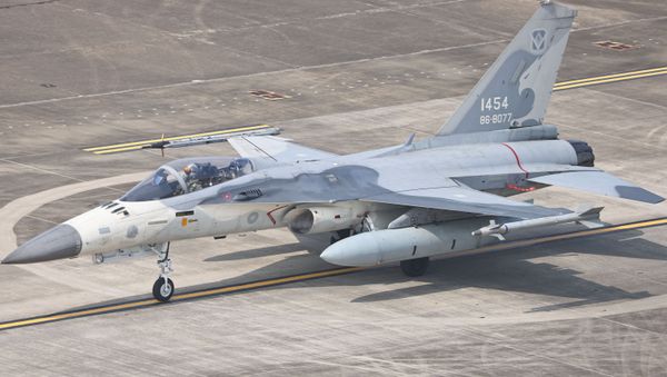 FILE PHOTO: A F-CK-1 Ching-kuo Indigenous Defence Fighter (IDF) is seen at an Air Force base in Tainan - Sputnik International