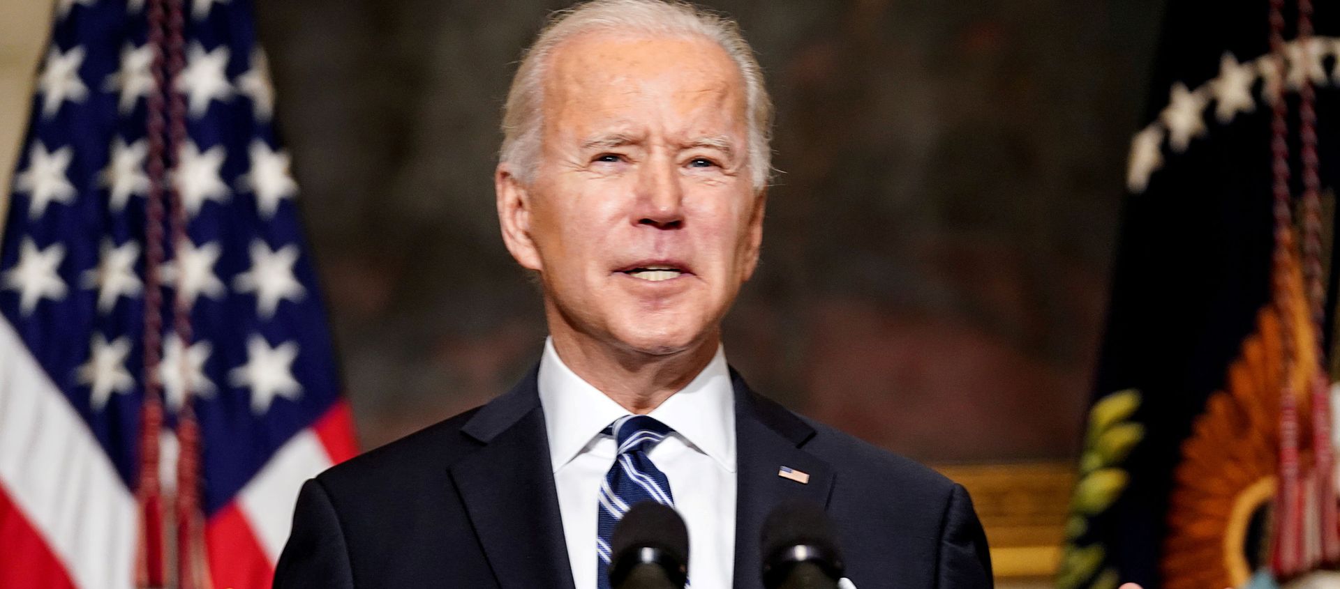 FILE PHOTO: U.S. President Joe Biden delivers remarks on tackling climate change prior to signing executive actions in the State Dining Room at the White House in Washington, U.S., January 27, 2021. FILE PHOTO: U.S. President Joe Biden delivers remarks on tackling climate change prior to signing executive actions in the State Dining Room at the White House in Washington, U.S., January 27, 2021. - Sputnik International, 1920, 10.04.2021