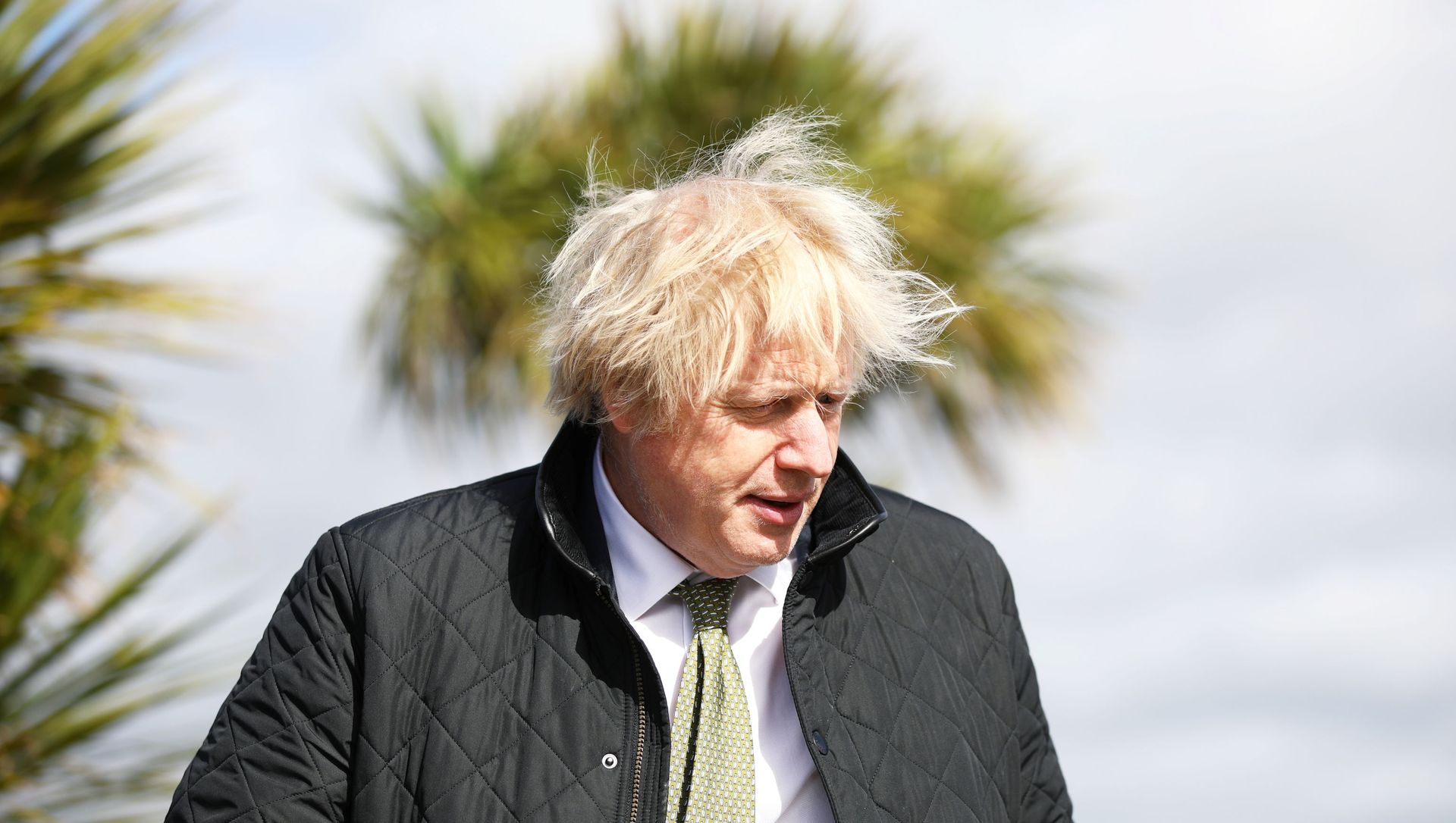 Britain's Prime Minister Boris Johnson visits the Haven Perran Sands Holiday Park in Perranporth, Cornwall, Britain April 7, 2021. Britain's Prime Minister Boris Johnson visits the Haven Perran Sands Holiday Park in Perranporth, Cornwall, Britain April 7, 2021. - Sputnik International, 1920, 10.04.2021