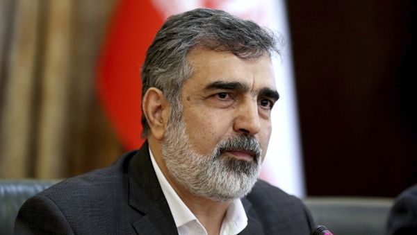 In this July 7, 2019, file photo, spokesman of the Atomic Energy Organization of Iran Behrouz Kamalvandi speaks in a press briefing in Tehran, Iran. Iran has begun injecting uranium gas into advanced centrifuges in violation of its 2015 nuclear deal with world powers, Kamalvandi said Saturday, Sept. 7, 2019 - Sputnik International
