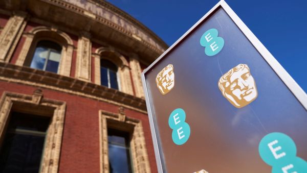 Logo of BAFTA Awards is seen during 74th British Academy Film Awards in London, Britain, April 11, 2021 Logo of BAFTA Awards is seen during 74th British Academy Film Awards in London, Britain, April 11, 2021 - Sputnik International
