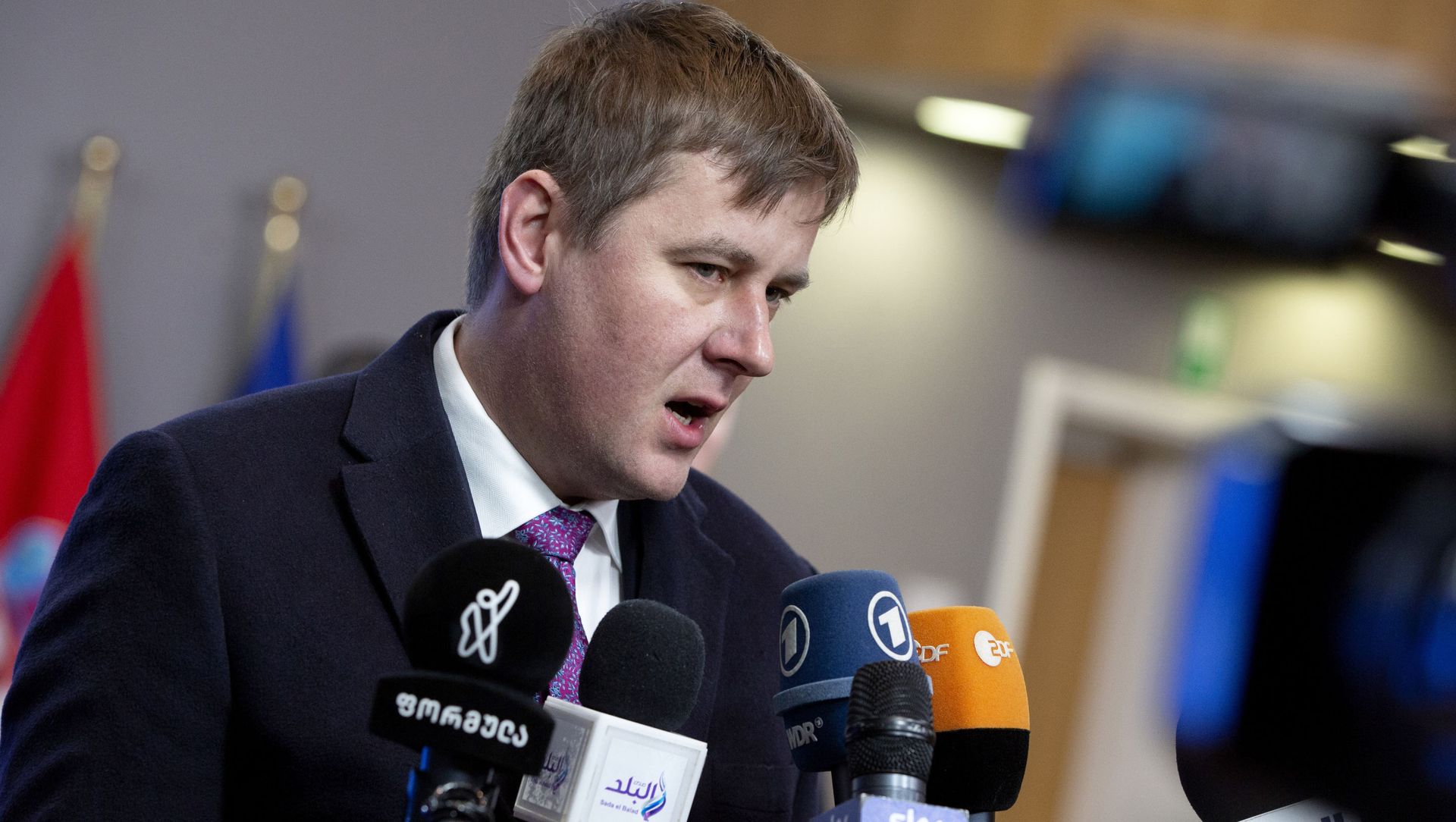 Czech Republic's Foreign Minister Tomas Petricek speaks with the media as he arrives for a meeting of EU foreign ministers at the Europa building in Brussels, Monday, Jan. 20, 2020 Czech Republic's Foreign Minister Tomas Petricek speaks with the media as he arrives for a meeting of EU foreign ministers at the Europa building in Brussels, Monday, Jan. 20, 2020 - Sputnik International, 1920, 12.04.2021