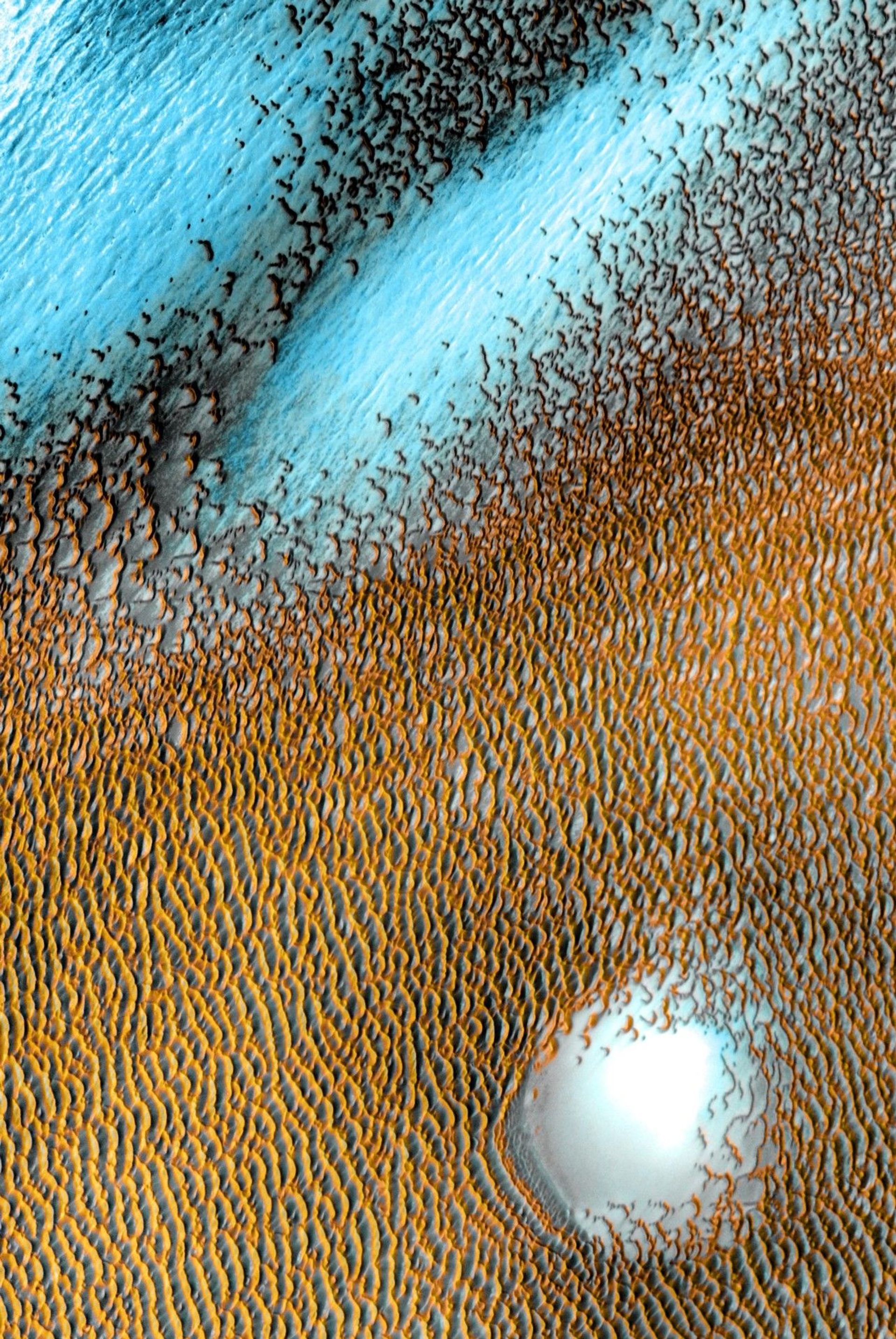 NASA Unveils Stunning Image of Blue Martian Dunes to Celebrate Odyssey Anniversary - Sputnik International, 1920, 13.04.2021