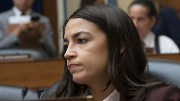 Rep. Alexandria Ocasio-Cortez, D-N.Y., attends a House Oversight Committee hearing on high prescription drugs prices shortly after her private meeting with Speaker of the House Nancy Pelosi, D-Calif., on Capitol Hill in Washington, Friday, July 26, 2019 - Sputnik International