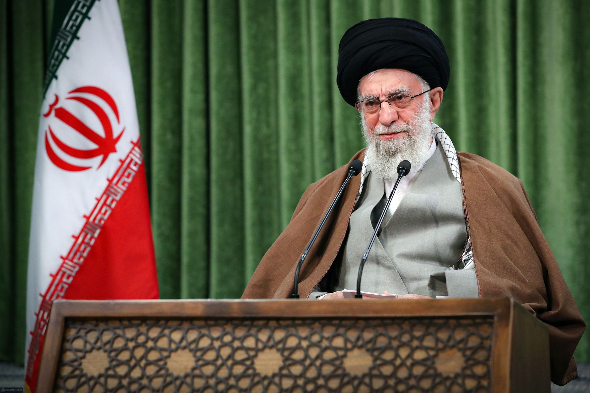 In this picture released by the official website of the office of the Iranian supreme leader, Supreme Leader Ayatollah Ali Khamenei addresses the nation in a televised speech marking the Iranian New Year, in Tehran, Iran, Sunday, March 21, 2021. - Sputnik International, 1920, 16.01.2022
