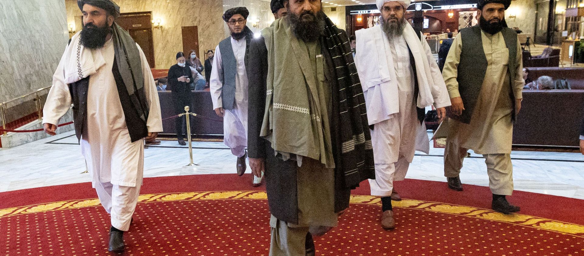 Mullah Abdul Ghani Baradar, the Taliban's deputy leader and negotiator, and other delegation members attend the Afghan peace conference in Moscow, Russia March 18, 2021. Mullah Abdul Ghani Baradar, the Taliban's deputy leader and negotiator, and other delegation members attend the Afghan peace conference in Moscow, Russia March 18, 2021. - Sputnik International, 1920, 24.08.2021