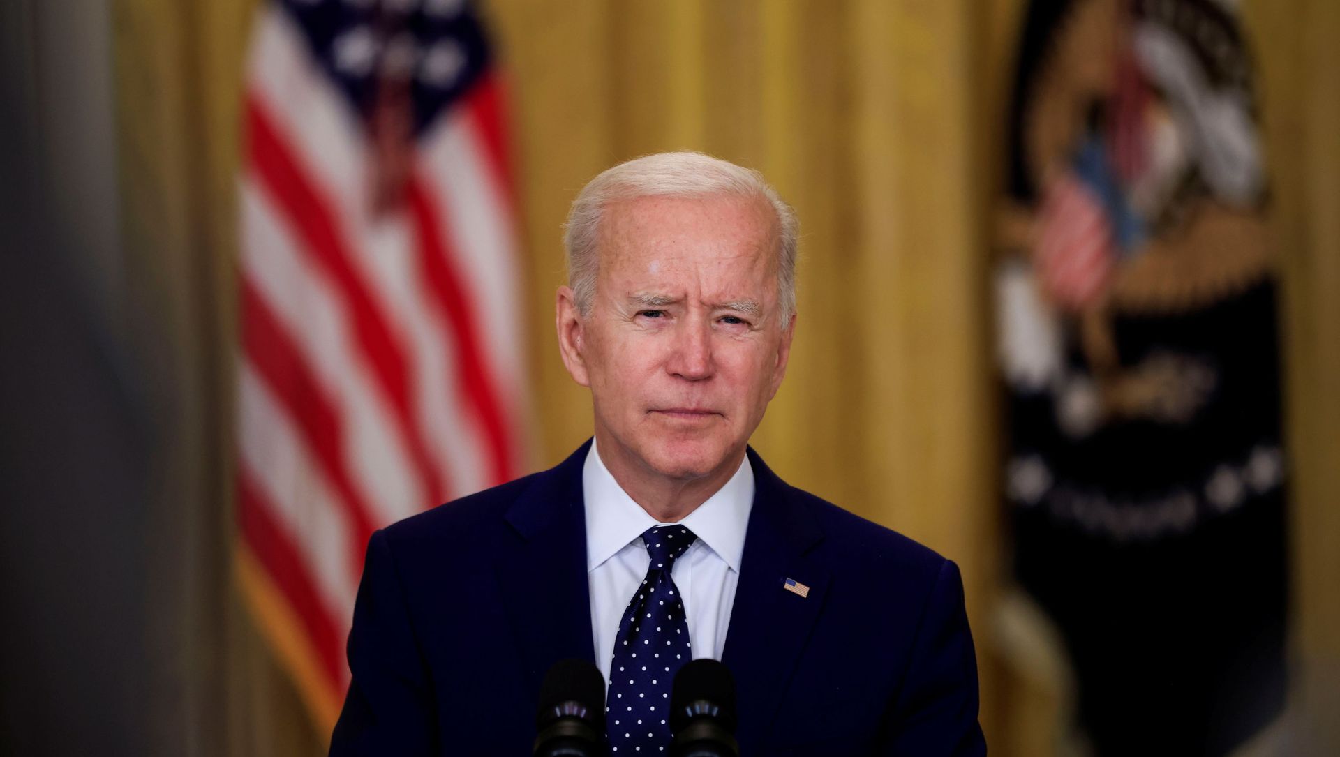 U.S. President Joe Biden delivers remarks on Russia in the East Room at the White House in Washington, U.S., April 15, 2021. U.S. President Joe Biden delivers remarks on Russia in the East Room at the White House in Washington, U.S., April 15, 2021. - Sputnik International, 1920, 15.04.2021