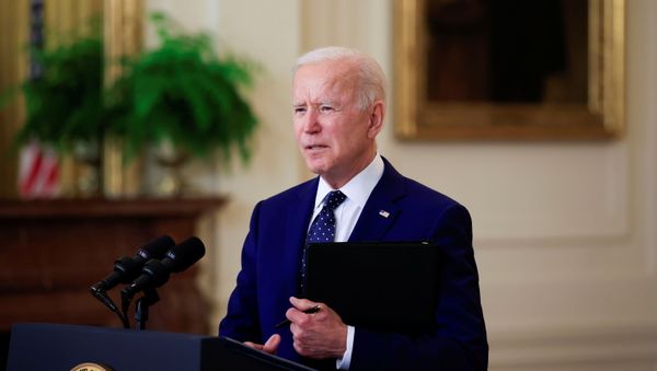 U.S. President Joe Biden delivers remarks on Russia in the East Room at the White House in Washington, U.S., April 15, 2021. - Sputnik International