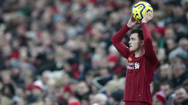 Liverpool's Andrew Robertson takes a throw in during the English Premier League soccer match between Liverpool and Brighton at Anfield Stadium, Liverpool, England, Saturday, Nov. 30, 2019 Liverpool's Andrew Robertson takes a throw in during the English Premier League soccer match between Liverpool and Brighton at Anfield Stadium, Liverpool, England, Saturday, Nov. 30, 2019 - Sputnik International