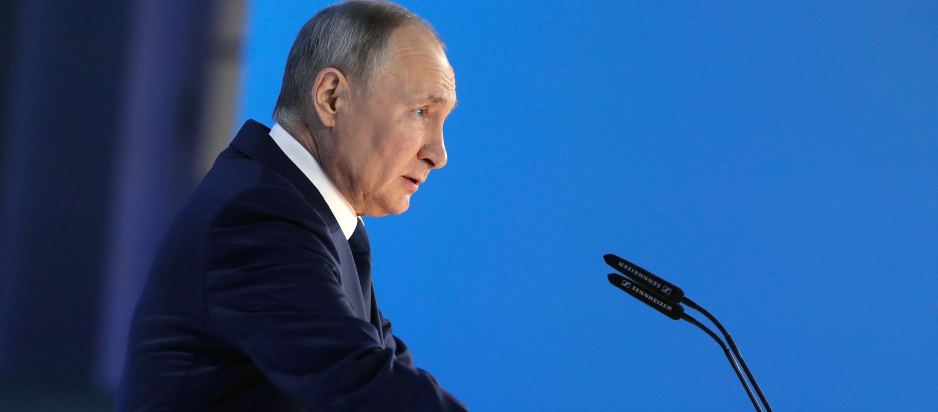 Russian President Vladimir Putin at his annual address to Russian lawmakers. 21 April 2021. - Sputnik International, 1920