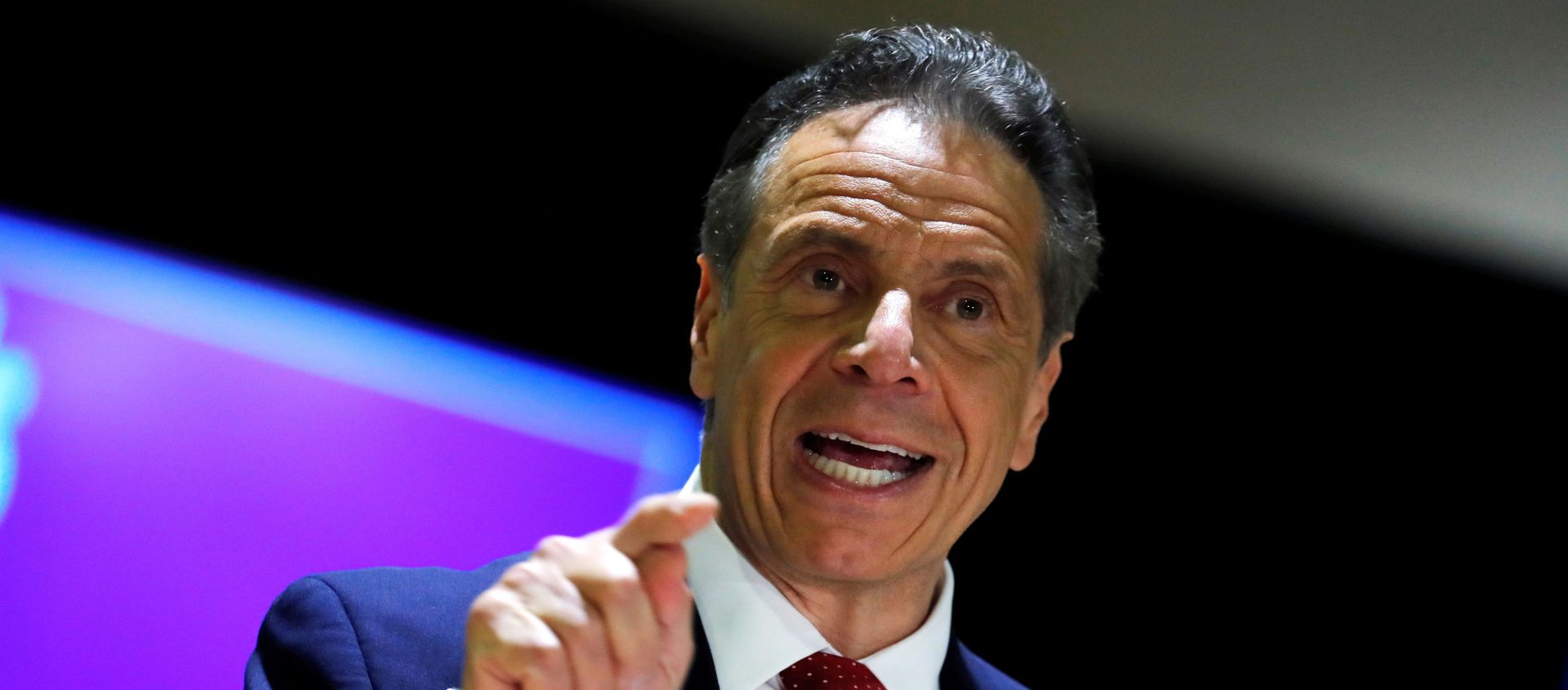 New York Governor Andrew Cuomo speaks at an event to announce five new walk-in pop-up vaccination sites for New York City Bodega, grocery store and supermarket workers amid the coronavirus disease (COVID-19) pandemic, in the Harlem section of Manhattan in New York City, New York, U.S., April 23, 2021. - Sputnik International, 1920, 26.04.2021