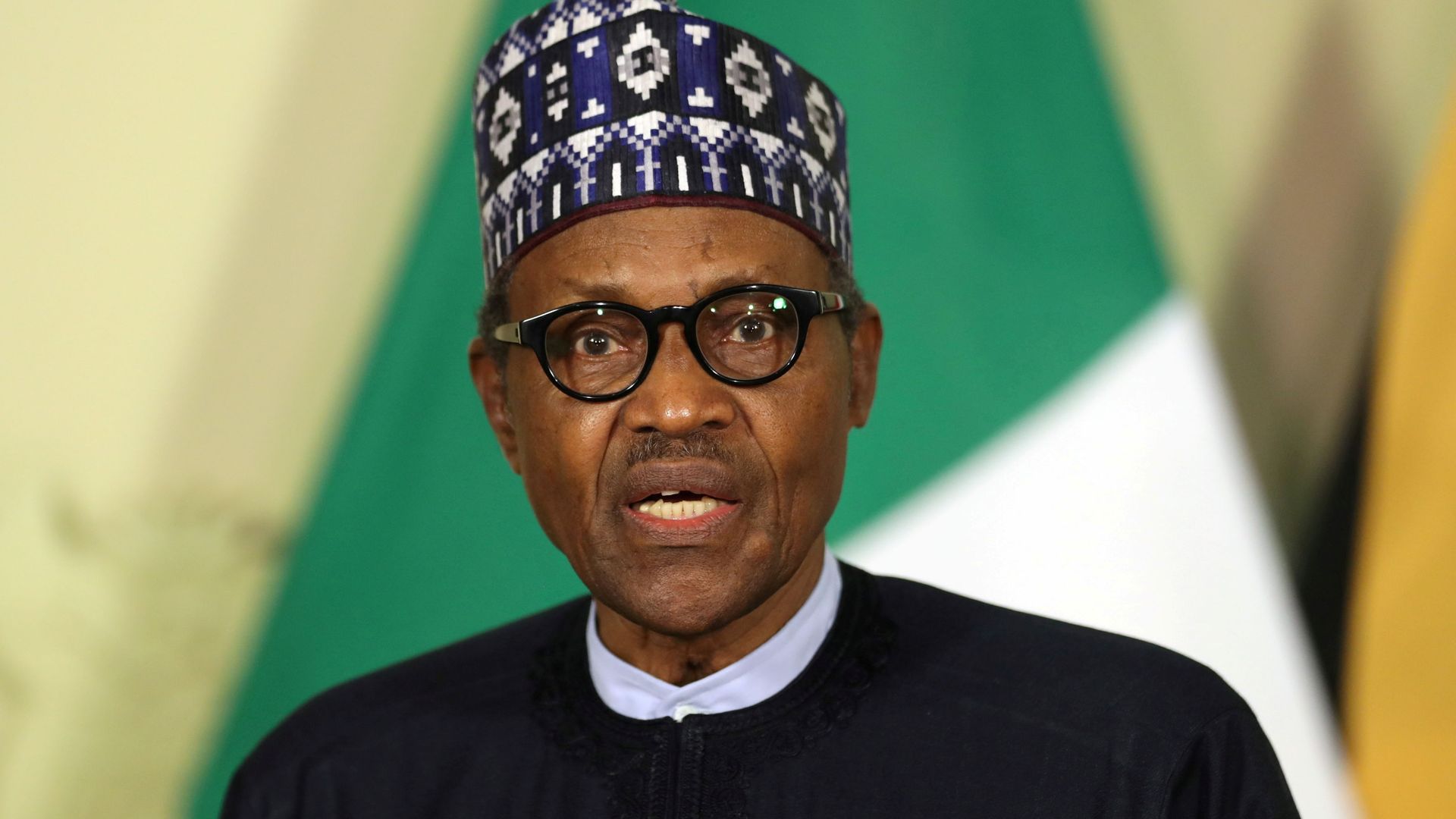 Nigerian President Muhammadu Buhari speaks during a news conference after a meeting with his South African counterpart Cyril Ramaphosa, in Pretoria, South Africa, October 3, 2019 Nigerian President Muhammadu Buhari speaks during a news conference after a meeting with his South African counterpart Cyril Ramaphosa, in Pretoria, South Africa, October 3, 2019 - Sputnik International, 1920, 07.06.2021