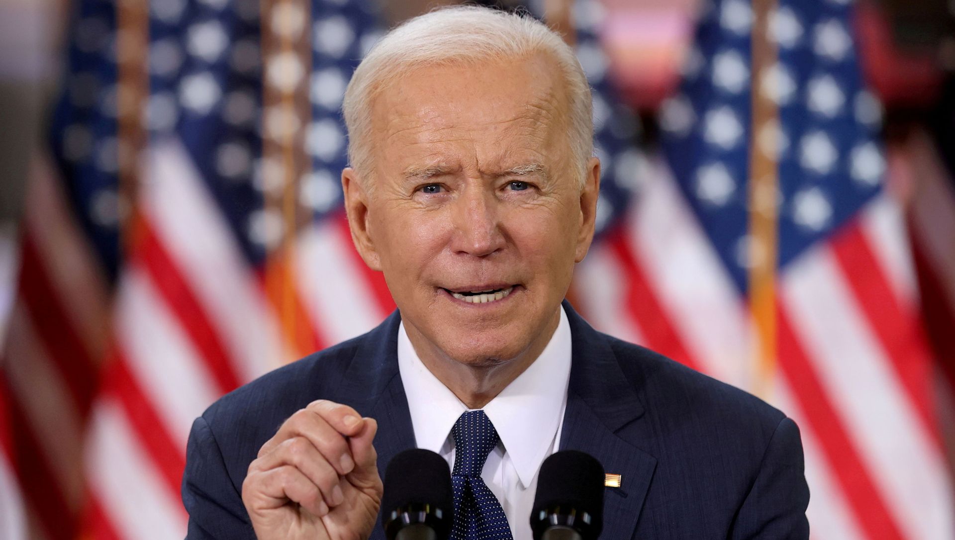 FILE PHOTO: U.S. President Joe Biden speaks about his infrastructure plan during an event to tout the plan at Carpenters Pittsburgh Training Center in Pittsburgh, Pennsylvania, U.S., March 31, 2021. FILE PHOTO: U.S. President Joe Biden speaks about his infrastructure plan during an event to tout the plan at Carpenters Pittsburgh Training Center in Pittsburgh, Pennsylvania, U.S., March 31, 2021. - Sputnik International, 1920, 28.04.2021