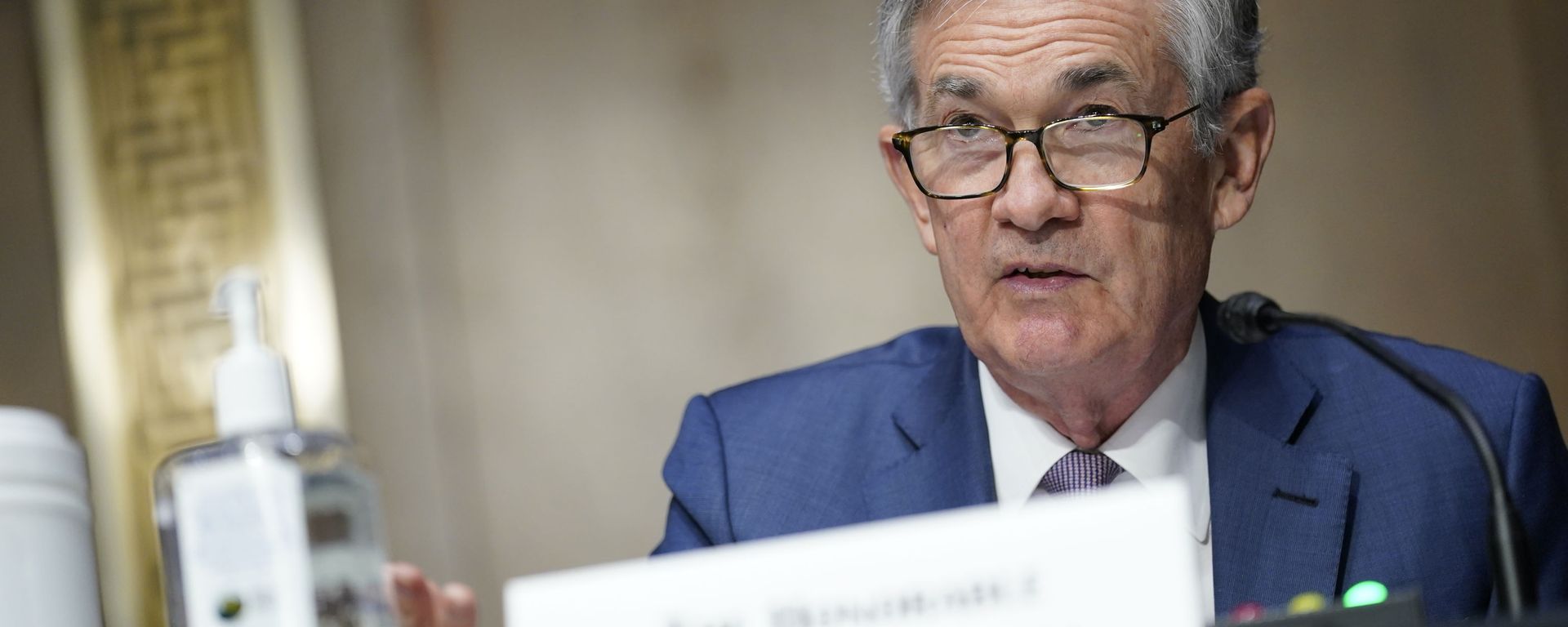 In this Dec. 1, 2020, file photo, Chairman of the Federal Reserve Jerome Powell speaks during a Senate Banking Committee hearing on Capitol Hill in Washington. In this Dec. 1, 2020, file photo, Chairman of the Federal Reserve Jerome Powell speaks during a Senate Banking Committee hearing on Capitol Hill in Washington. - Sputnik International, 1920, 09.02.2024