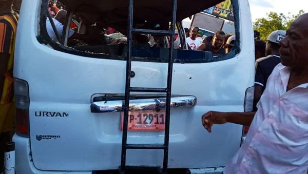 A photo of the bus crash in Haiti occurred on April 28, 2021. - Sputnik International