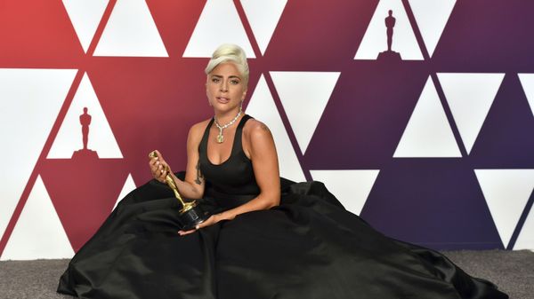 Lady Gaga, winner of the award for best original song for Shallow from A Star Is Born, poses in the press room at the Oscars on Sunday, Feb. 24, 2019, at the Dolby Theatre in Los Angeles. - Sputnik International