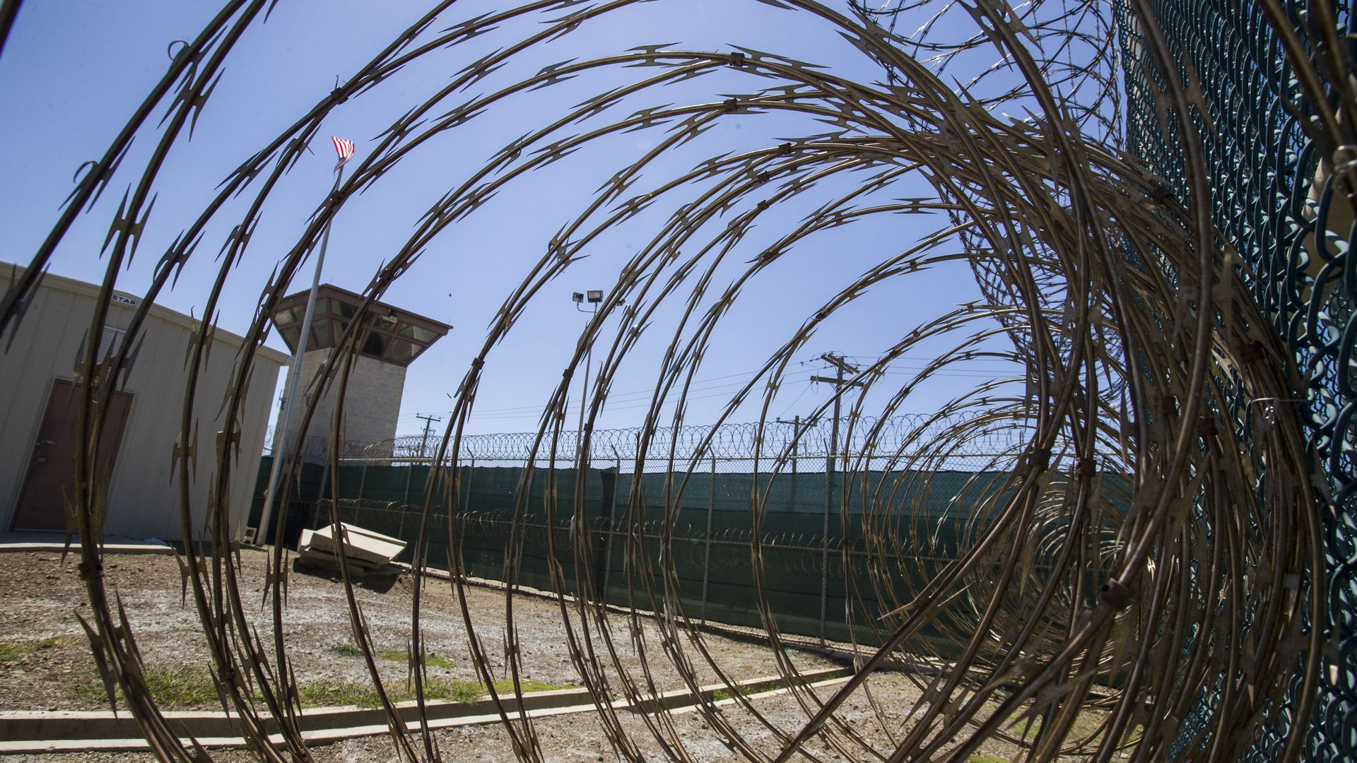 In this Wednesday, April 17, 2019 file photo reviewed by U.S. military officials, the control tower is seen through the razor wire inside the Camp VI detention facility in Guantanamo Bay Naval Base, Cuba. In this Wednesday, April 17, 2019 file photo reviewed by U.S. military officials, the control tower is seen through the razor wire inside the Camp VI detention facility in Guantanamo Bay Naval Base, Cuba. - Sputnik International, 1920, 09.06.2021