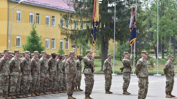 US troops in Lviv, western Ukraine. - Sputnik International