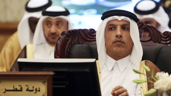  In this file photo taken on November 6, 2018, Qatari Minister of Finance Ali Shareef al-Emadi (R) attends the GCC Financial and Economic cooperation committee in Kuwait City. - Sputnik International