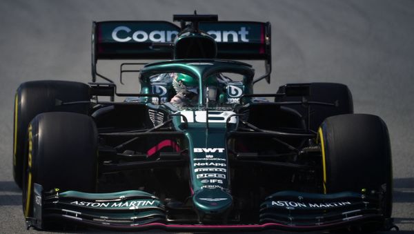 Aston Martin's Canadian driver Lance Stroll drives during the second practice session at the Circuit de Catalunya on May 7, 2021 in Montmelo on the outskirts of Barcelona ahead of the Spanish Formula One Grand Prix.  - Sputnik International