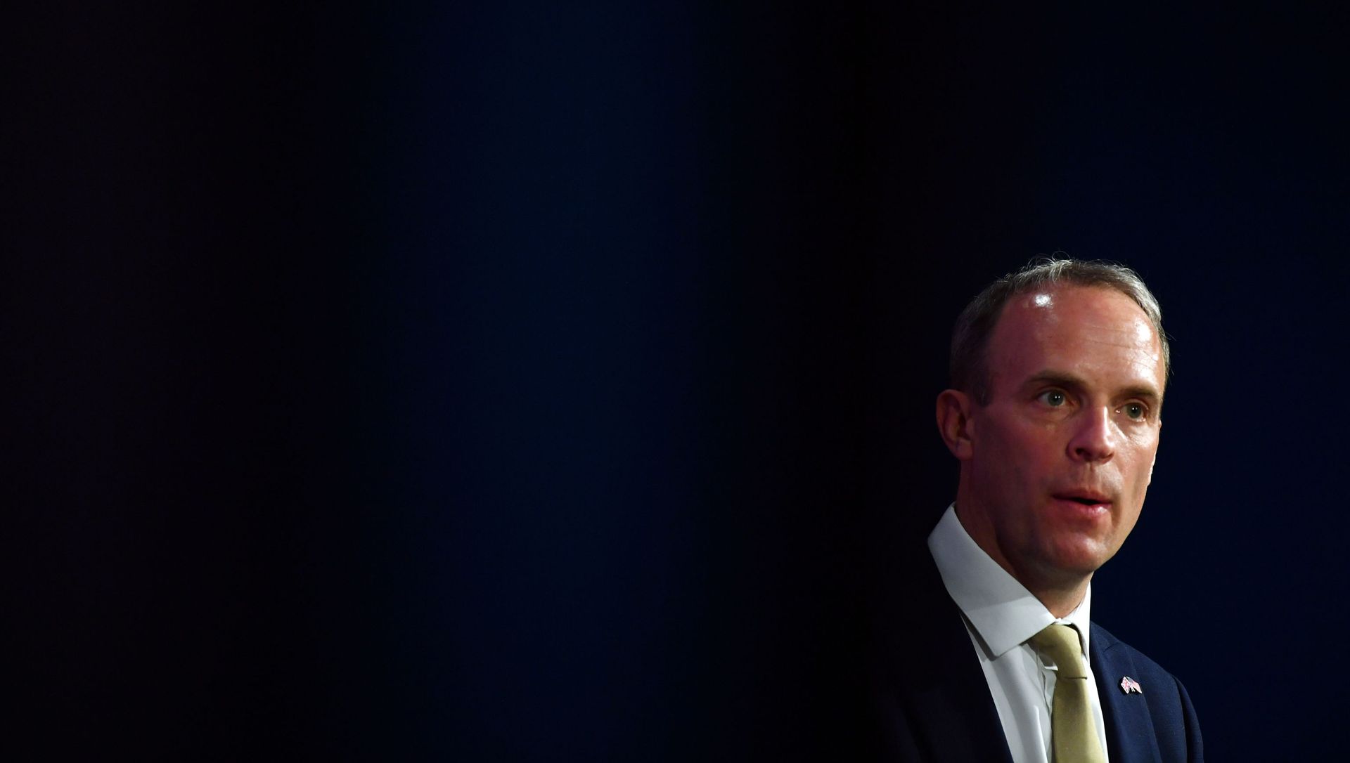 Britain's Foreign Secretary Dominic Raab attends a news conference with his U.S. counterpart following a bilateral meeting in London, Britain May 3, 2021 during the G7 foreign ministers meeting. Britain's Foreign Secretary Dominic Raab attends a news conference with his U.S. counterpart following a bilateral meeting in London, Britain May 3, 2021 during the G7 foreign ministers meeting. - Sputnik International, 1920, 13.06.2021