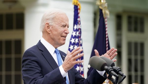 US President Joe Biden speaks about the coronavirus disease (COVID-19) response and the vaccination program from the Rose Garden of the White House in Washington, U.S., 13 May 2021. - Sputnik International