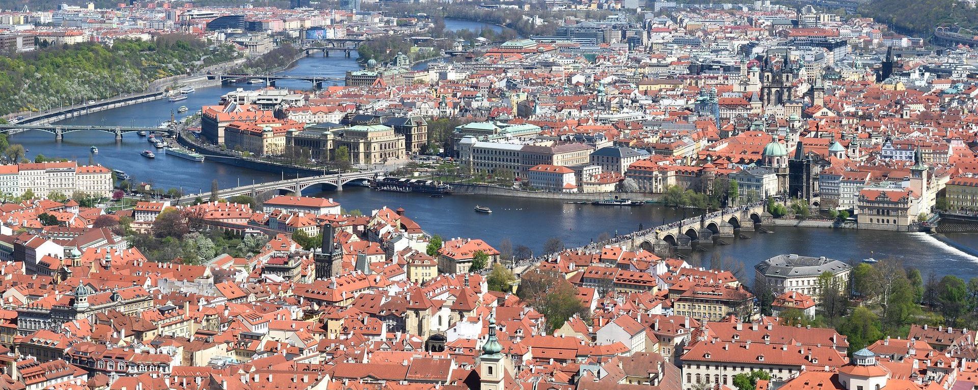 View of Prague from Petrin Hill observation tower in Prague, Czech Republic View of Prague from Petrin Hill observation tower in Prague, Czech Republic - Sputnik International, 1920, 03.10.2022