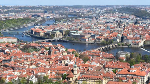 View of Prague from Petrin Hill observation tower in Prague, Czech Republic - Sputnik International