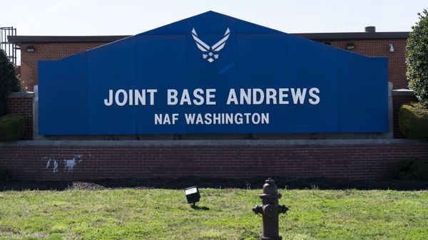 The sign for Joint Base Andrews is seen, Friday, March 26, 2021, at Andrews Air Force Base, Md. - Sputnik International