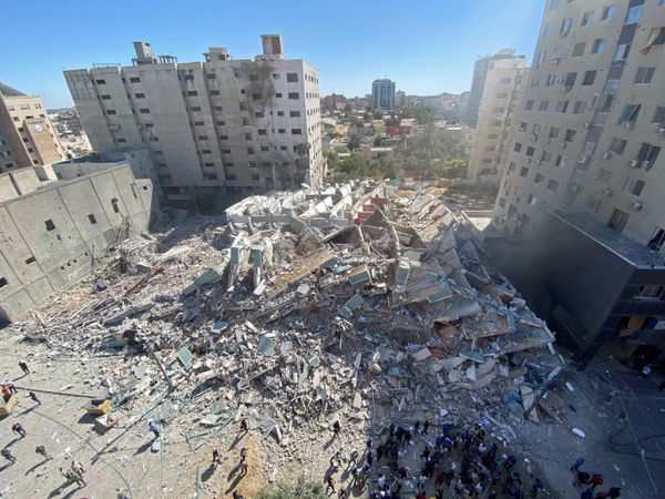 The debris of Jala Tower. The debris of Jala Tower. - Sputnik International