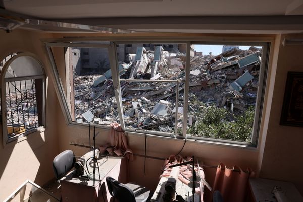 The building has been reduced to rubble. The building has been reduced to rubble. - Sputnik International
