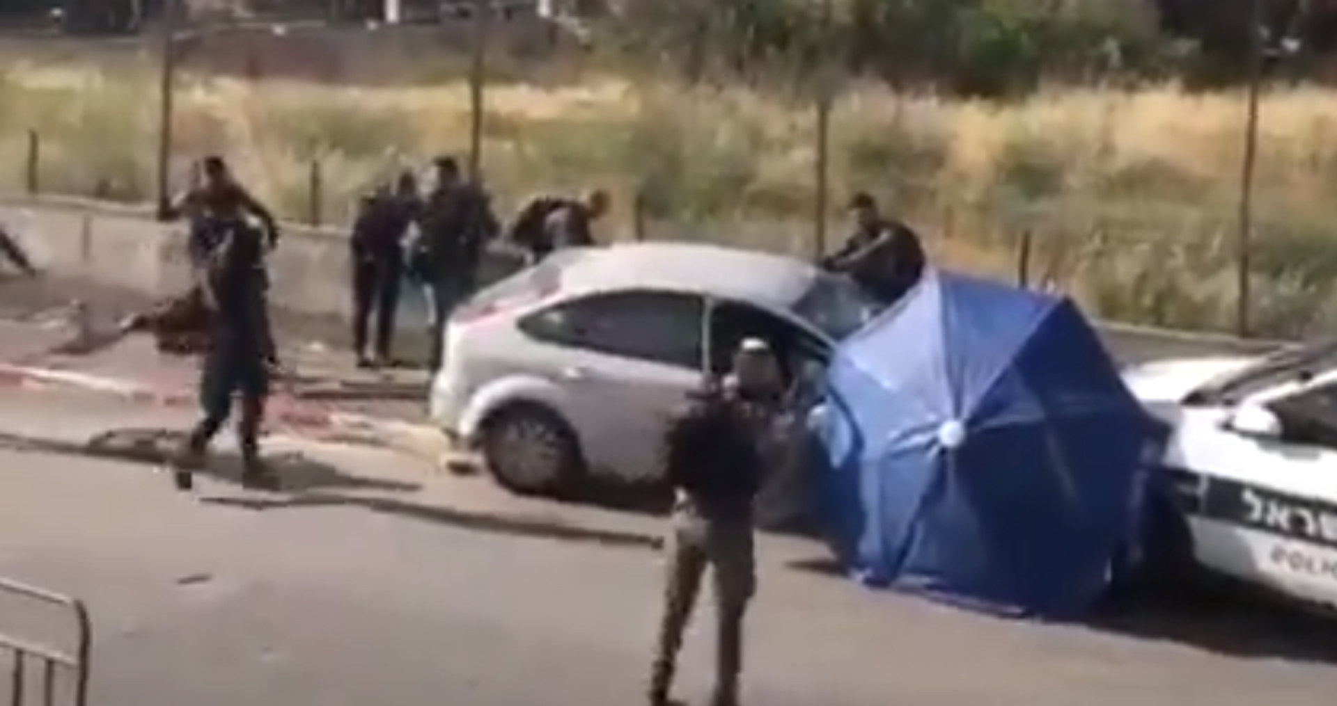 Screengrab from video of a ramming attack targeting Israeli police. - Sputnik International, 1920