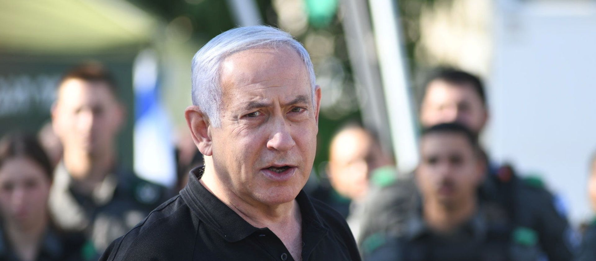 Israeli Prime Minister Benjamin Netanyahu speaks during meeting with Israeli border police following violence in the Arab-Jewish town of Lod, Israel May 13, 2021. - Sputnik International, 1920
