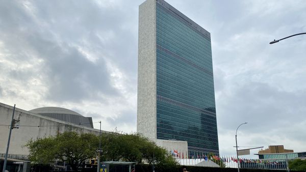 People walk on an empty First Avenue near the United Nations headquarters in New York on September 9, 2020. - Sputnik International