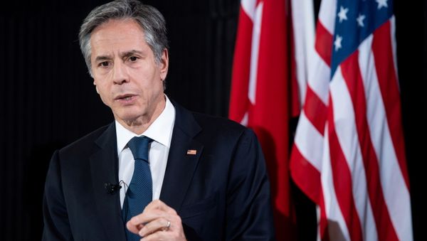 U.S. Secretary of State Antony Blinken speaks during a news conference following meetings at the Danish Foreign Ministry in Copenhagen, Denmark, May 17, 2021. Saul Loeb/Pool via REUTERS - Sputnik International