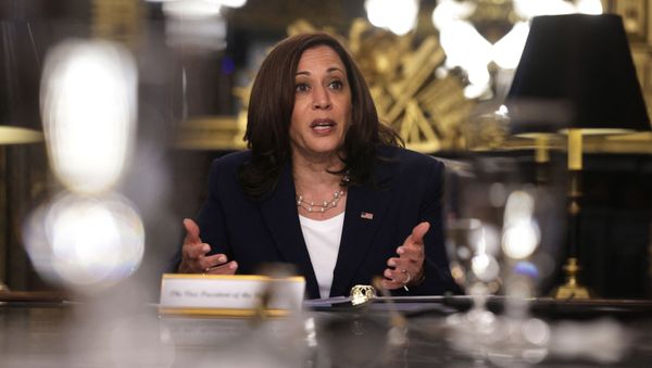 WASHINGTON, DC - MAY 19: U.S. Vice President Kamala Harris participates in a meeting with Guatemalan justice sector leaders at the Vice President’s Ceremonial Office at the Eisenhower Executive Office Building May 19, 2021 in Washington, DC. In the meeting, Vice President Harris discussed “the importance of a just, transparent, and impartial legal system in Guatemala that allows Guatemalans to build a safer and better future.”  - Sputnik International